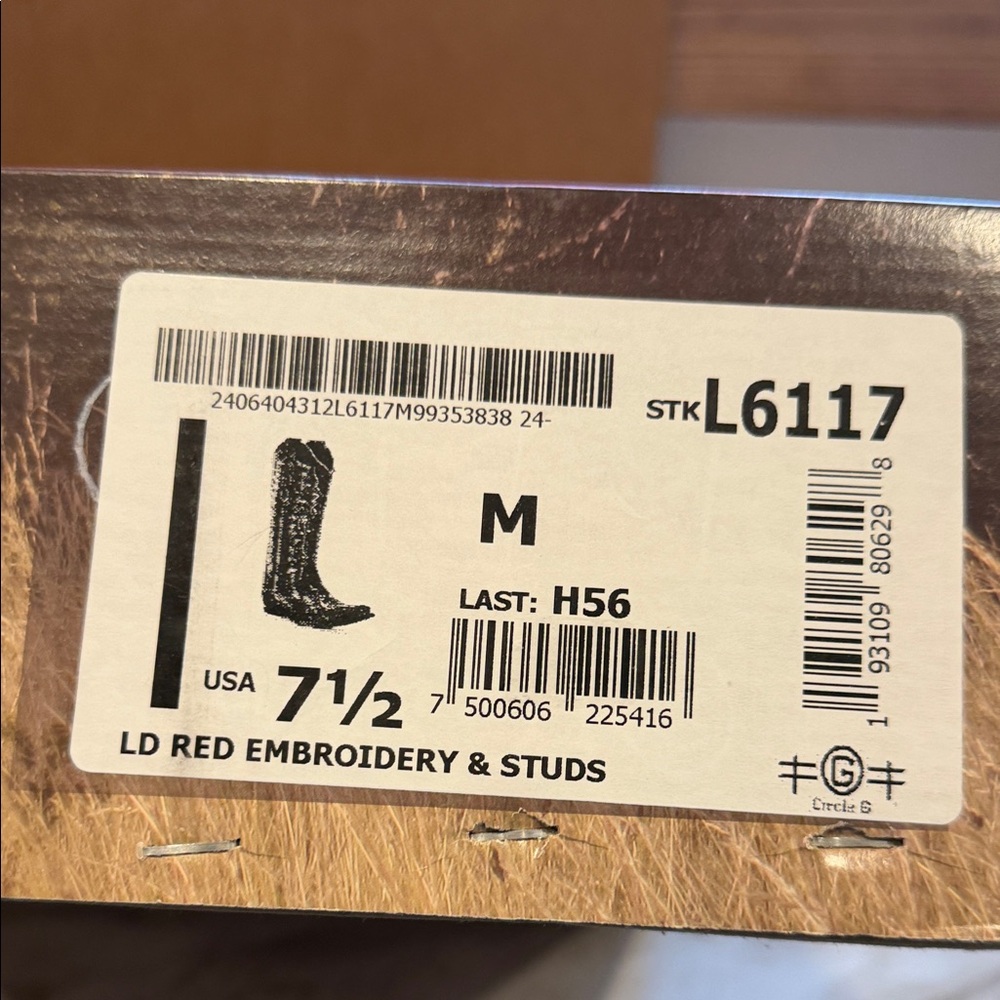 Circle G Red Heeled Boots - Picture 4 of 4